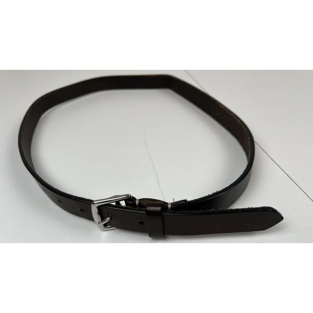 Coach Belt Brown  Cowhide Leather Brass Buckle Made In Italy 7/8